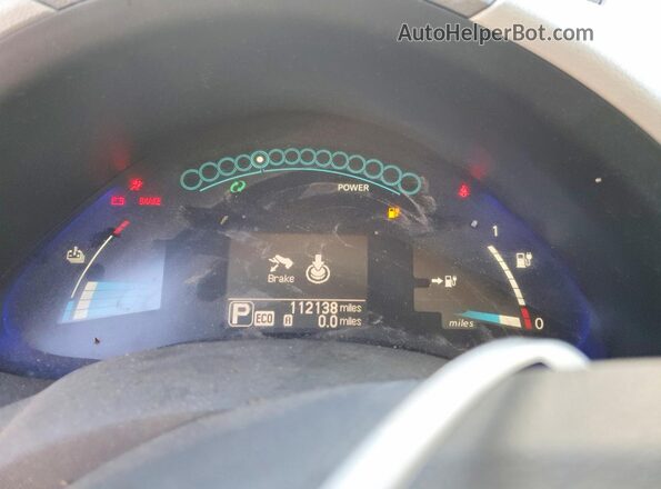 1N4BZ0CP2GC300144 2016 NISSAN LEAF White Widok zestawu wskaźników
