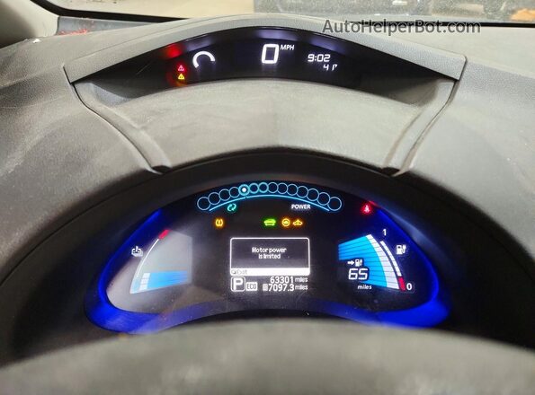 1N4BZ0CPXHC311880 2017 NISSAN LEAF White Vista del cuadro de instrumentos