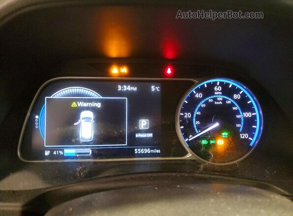 1N4BZ1BV5MC553248 2021 NISSAN LEAF Синий Вид щитка приборов