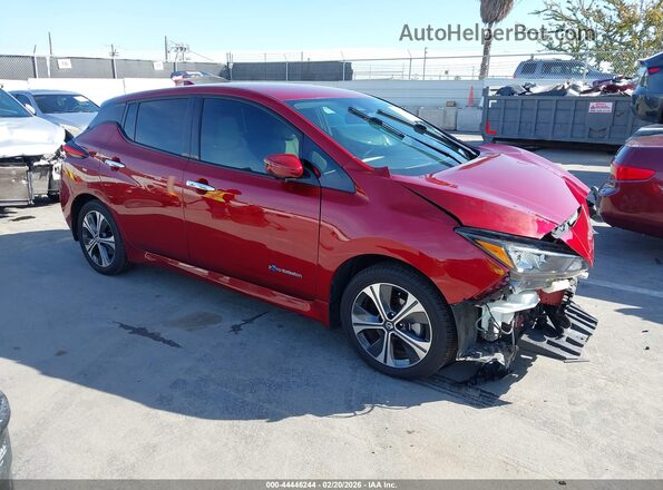 1N4BZ1CP8KC317304 2019 NISSAN LEAF Красный Передняя правая четверть