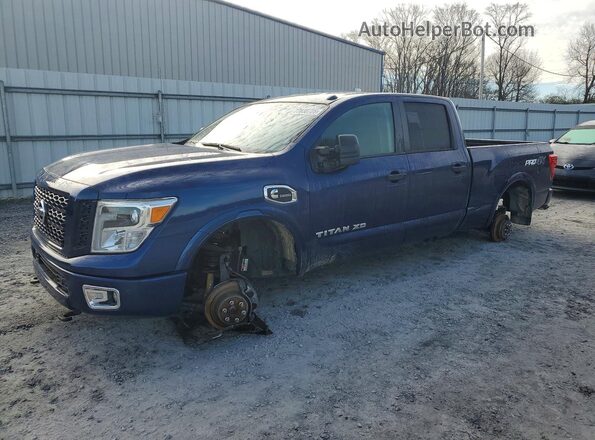1N6BA1F45KN527587 2019 NISSAN TITAN Blue Przód lewy