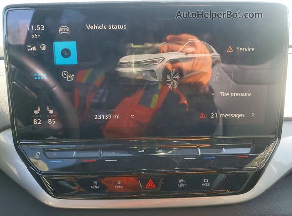 1V2JNPE85PC019650 2023 VOLKSWAGEN ID.4 Gray Widok zestawu wskaźników
