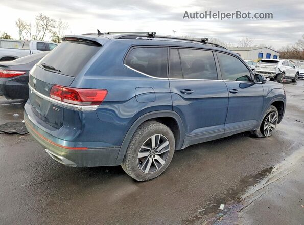 1V2LP2CA2NC505244 2022 VOLKSWAGEN ATLAS Синий Задняя правая четверть