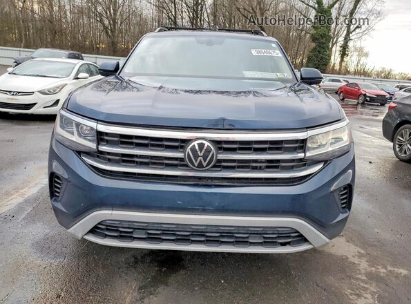 1V2LP2CA2NC505244 2022 VOLKSWAGEN ATLAS Синий Вид спереди