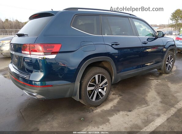 1V2LP2CA3NC552802 2022 VOLKSWAGEN ATLAS Синий Задняя правая четверть