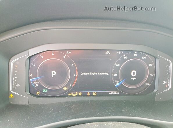 1V2ME2CA0LC227421 2020 VOLKSWAGEN ATLAS Серебряный Вид щитка приборов