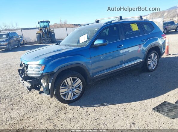 1V2MR2CA1KC553084 2019 VOLKSWAGEN ATLAS Синий Передняя левая четверть
