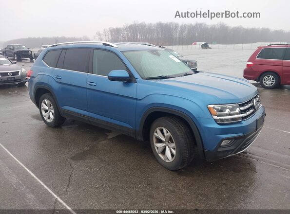 1V2UR2CA0KC550600 2019 VOLKSWAGEN ATLAS Синий Передняя правая четверть