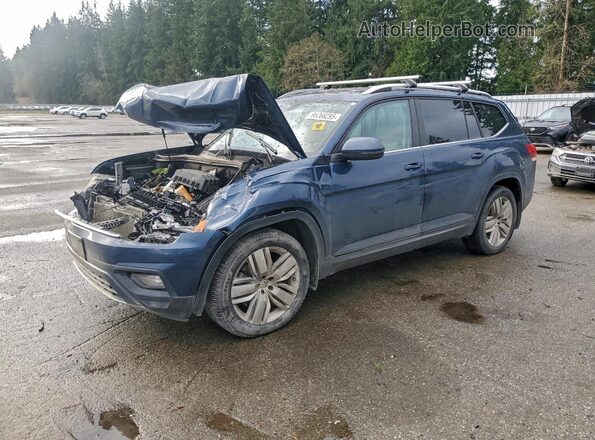 1V2UR2CA3KC512424 2019 VOLKSWAGEN ATLAS Синий Передняя левая четверть
