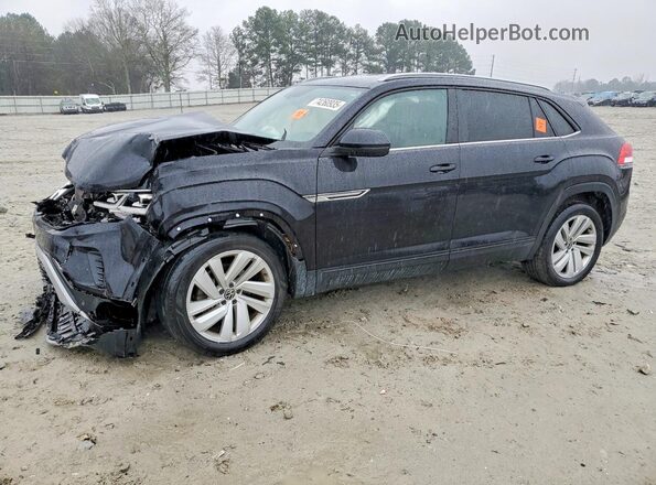 1V2WC2CA8MC222709 2021 VOLKSWAGEN ATLAS Черный Передняя левая четверть