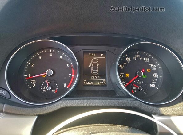 1VWAT7A39GC039642 2016 VOLKSWAGEN PASSAT Синий Вид щитка приборов