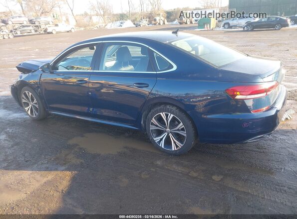 1VWSA7A31MC018340 2021 VOLKSWAGEN PASSAT Синий Задняя левая четверть