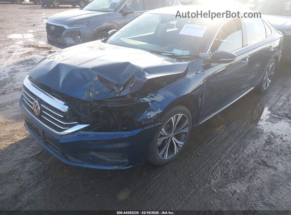 1VWSA7A31MC018340 2021 VOLKSWAGEN PASSAT Синий Передняя левая четверть