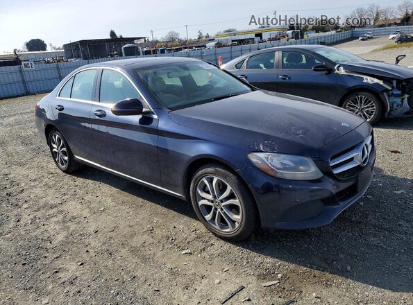 55SWF4KB3HU223918 2017 MERCEDES-BENZ C Blue Vista frontal