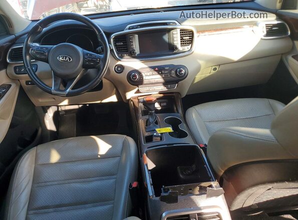 5XYPH4A53JG385610 2018 KIA SORENTO Темно-бордовый Вид щитка приборов