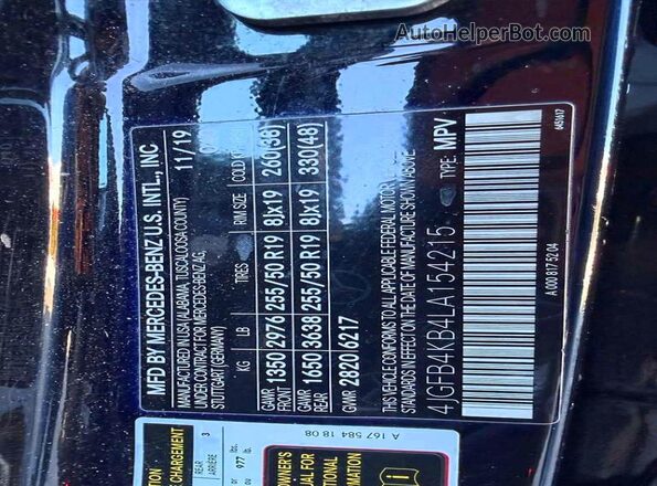 4JGFB4KB4LA154215 2020 MERCEDES-BENZ GLE-CLASS Неизвестный Вид подкапотного пространства