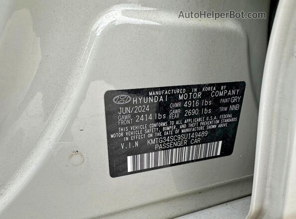 KMTG34SC9SU149489 2025 GENESIS G70 Серый Вид задней части салона
