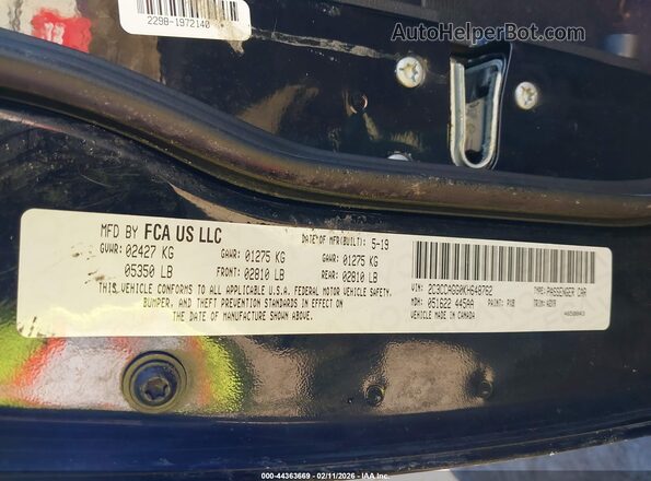 2C3CCAGG0KH648762 2019 CHRYSLER 300 Черный Вид подкапотного пространства