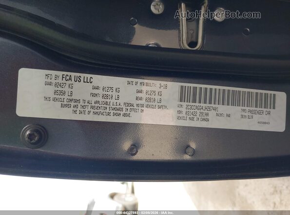 2C3CCAGG4JH267401 2018 CHRYSLER 300 Dark Blue Вид подкапотного пространства