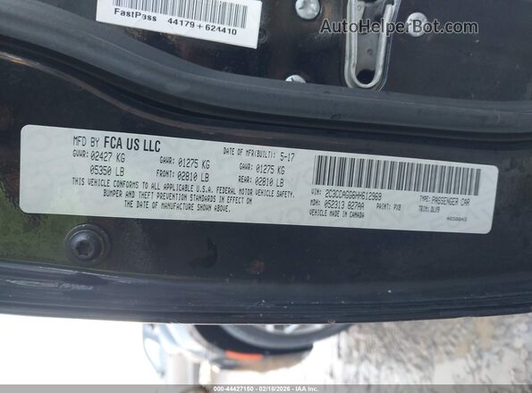 2C3CCAGG6HH612969 2017 CHRYSLER 300 Черный Вид подкапотного пространства