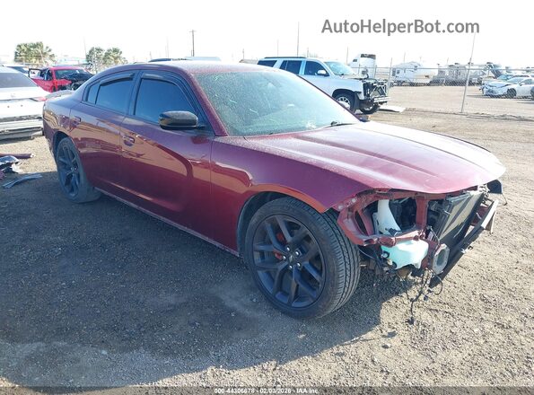 2C3CDXBG2LH132993 2020 DODGE CHARGER Темно-бордовый Передняя правая четверть