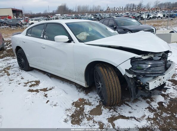 2C3CDXBG6KH636588 2019 DODGE CHARGER Белый Передняя правая четверть