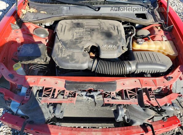 2C3CDXBG7KH748199 2019 DODGE CHARGER Red უკანა სალონის ხედი