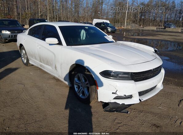 2C3CDXBG9LH119397 2020 DODGE CHARGER Белый Передняя правая четверть