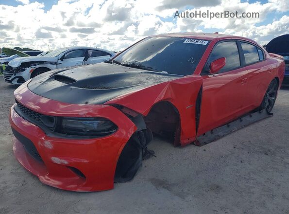 2C3CDXCT0KH630152 2019 DODGE CHARGER Red წინა მარცხენა ხედი სამი მეოთხედიდან