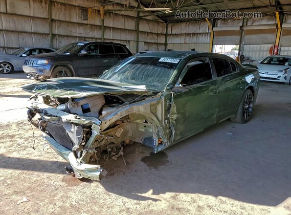 2C3CDXCT5KH726696 2019 DODGE CHARGER Зеленый Передняя левая четверть