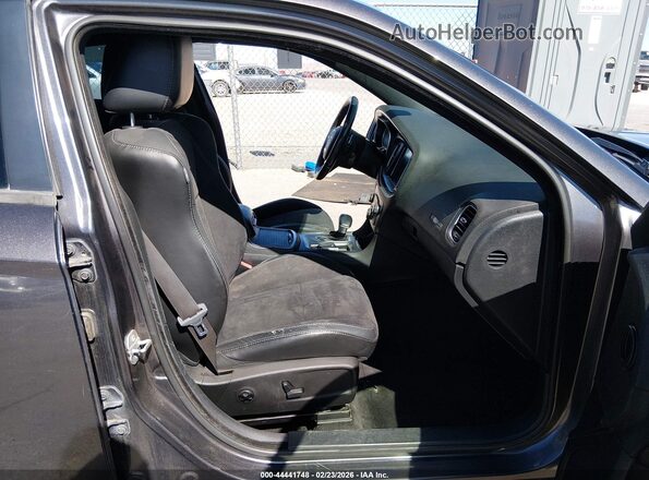 2C3CDXCTXGH104649 2016 DODGE CHARGER Gray Widok wnętrza z przodu