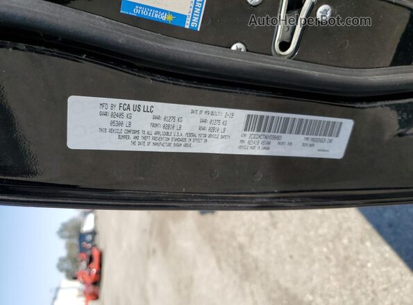2C3CDXCTXKH598083 2019 DODGE CHARGER Black Вид підкапотного простору