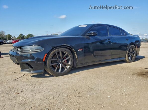 2C3CDXGJ3KH740301 2019 DODGE CHARGER Black Առջևի ձախ երեք քառորդ տեսարան