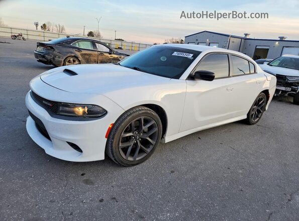 2C3CDXHG0KH746950 2019 DODGE CHARGER White Առջևի ձախ երեք քառորդ տեսարան
