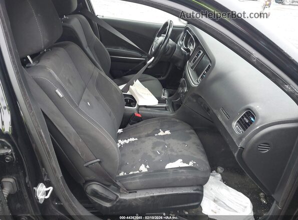 2C3CDXHG5GH192666 2016 DODGE CHARGER Черный Вид салона спереди