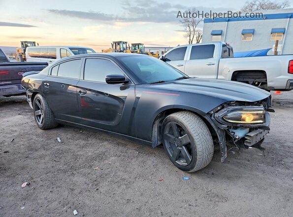 2C3CDXHG6JH153513 2018 DODGE CHARGER Black Przód prawy