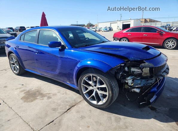 2C3CDXKT4KH562505 2019 DODGE CHARGER Blue წინა მარჯვენა