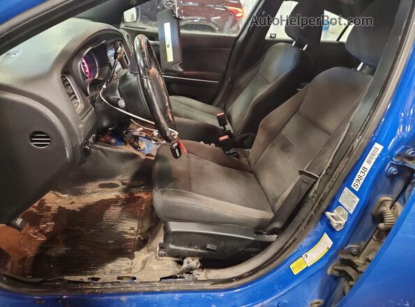 2C3CDXKT5KH626521 2019 DODGE CHARGER Blue Вид салону спереду