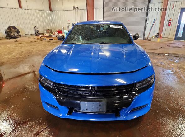 2C3CDXKT5KH626521 2019 DODGE CHARGER Blue Вид спереду