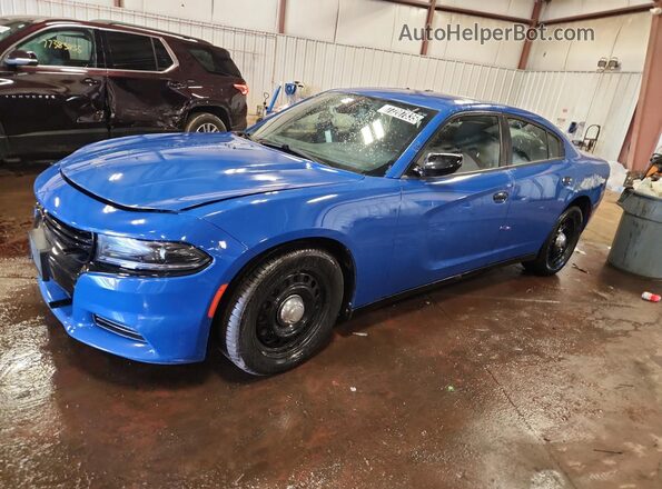 2C3CDXKT5KH626521 2019 DODGE CHARGER Blue Вид наклейки з VIN-кодом