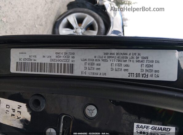 2C3CDZAGXKH532022 2019 DODGE CHALLENGER Черный Вид подкапотного пространства