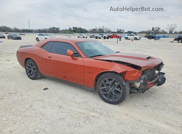 2C3CDZBT5MH604596 2021 DODGE CHALLENGER Orange Delantero derecho