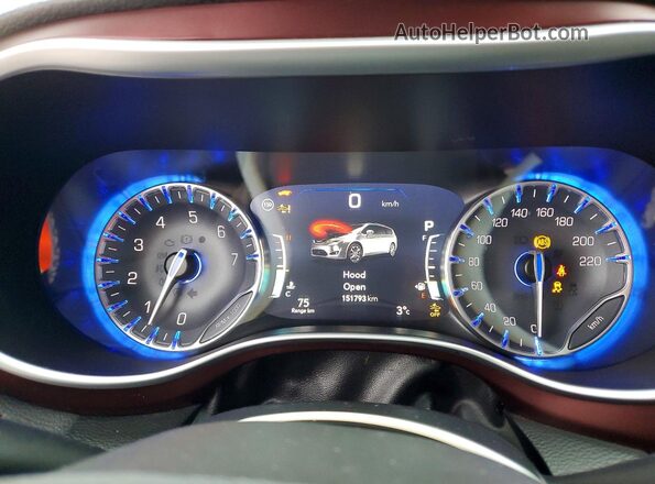 2C4RC1GG5HR817425 2017 CHRYSLER PACIFICA Желто-коричневый Вид щитка приборов