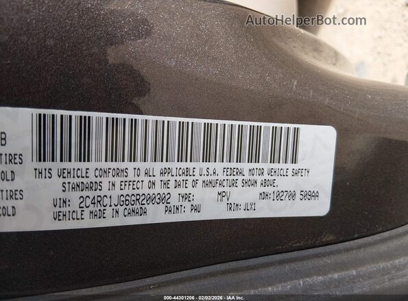 2C4RC1JG6GR200302 2016 CHRYSLER TOWN & COUNTRY Черный Вид подкапотного пространства