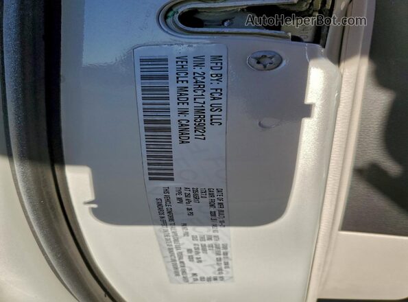2C4RC1L71MR590217 2021 CHRYSLER PACIFICA Cream VIN კოდის სტიკერის ხედი