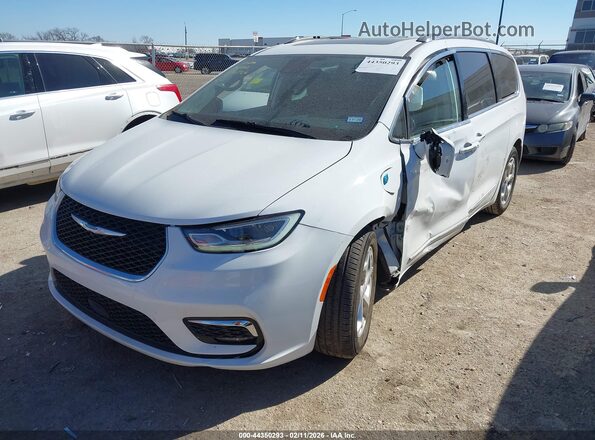 2C4RC1S77MR507486 2021 CHRYSLER PACIFICA White წინა მარცხენა ხედი სამი მეოთხედიდან