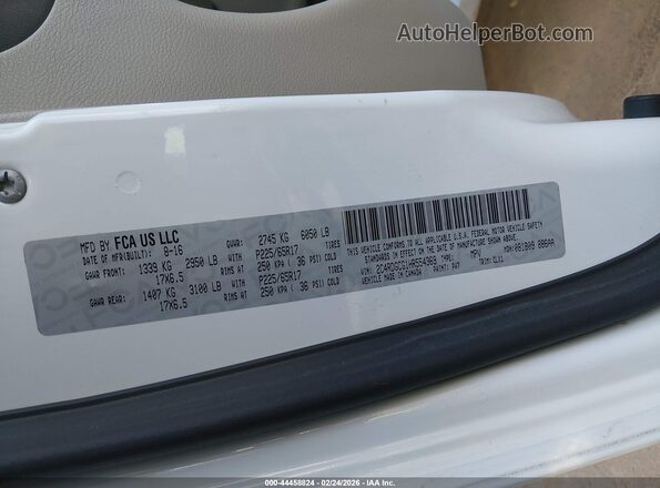 2C4RDGCG1HR554369 2017 DODGE GRAND CARAVAN Белый Вид подкапотного пространства