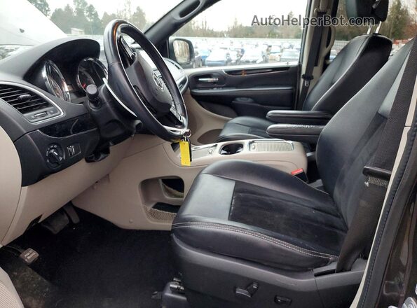 2C4RDGCG4JR216437 2018 DODGE GRAND Черный Вид салона спереди