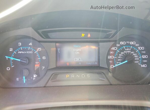 2FMGK5B85KBA06706 2019 FORD FLEX Silver Instrument cluster view