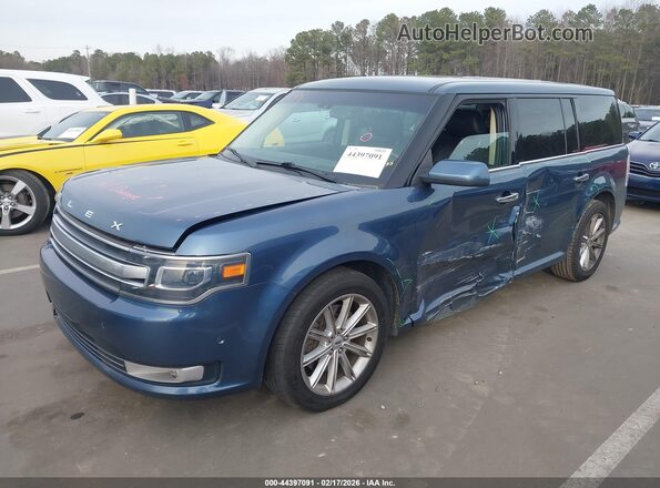2FMGK5D82KBA08538 2019 FORD FLEX Синий Передняя левая четверть